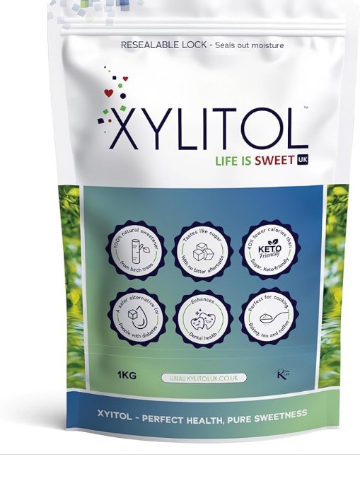 Xylitol Sweetener - 3kg Natural Sugar Substitute, Keto Sweetener, Diabetic Sugar, Organic Xylitol Sugar Alternative